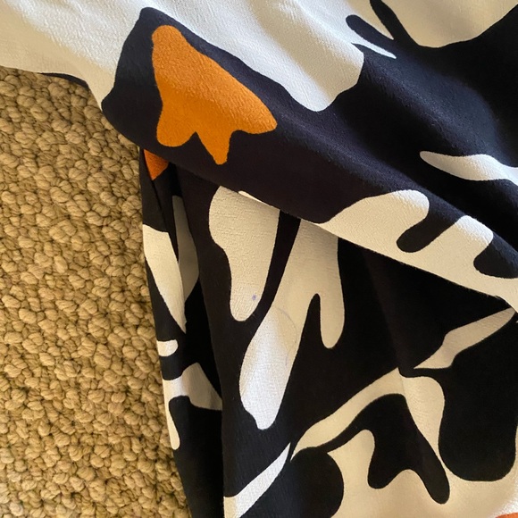 Zara Balloon Sleeve Print Collared Blouse - Picture 5 of 6